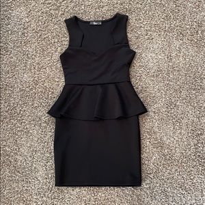 Black peplum dress